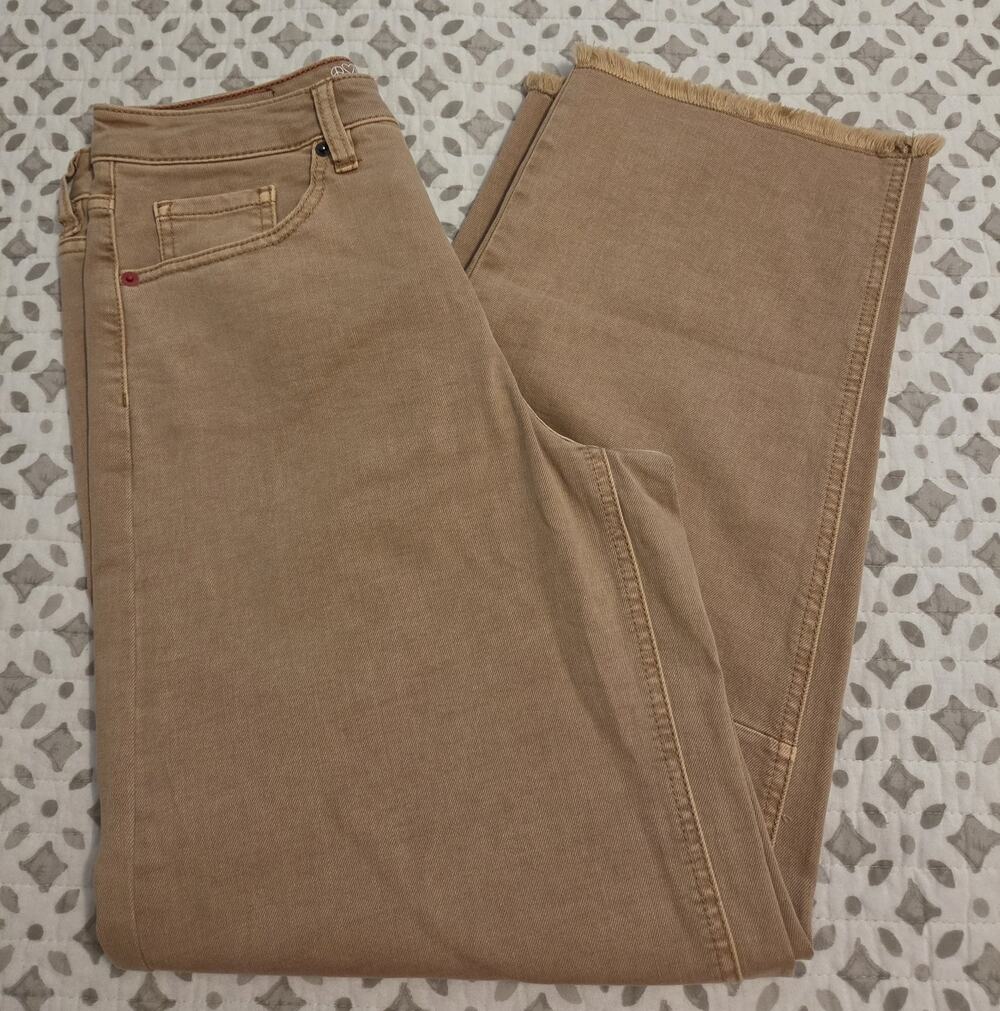 Peace Love World Size 2 Golden Brown Full Leg Jeans Fray Hem A653173 NWOT